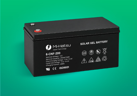 Batería Gel Mi-Hatsu 12V 200Ah Ciclo Profundo
